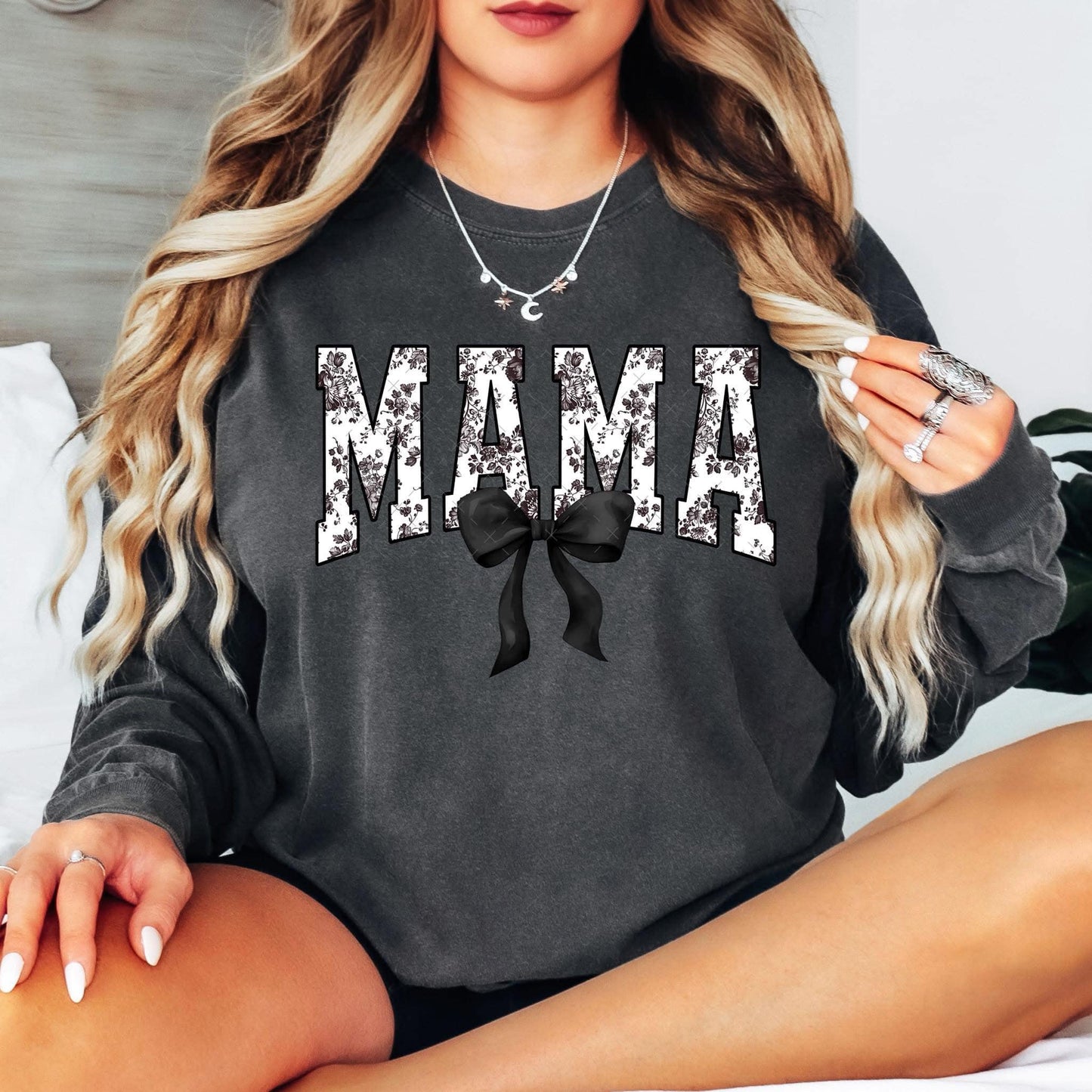 MAMA COQUETTE BOW LONG SLEEVE SHIRT