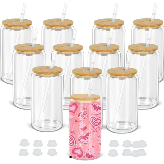 16oz GLASS SNOWGLOBE CUP